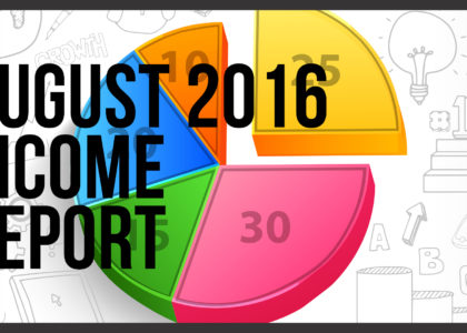 August 2016 Income report