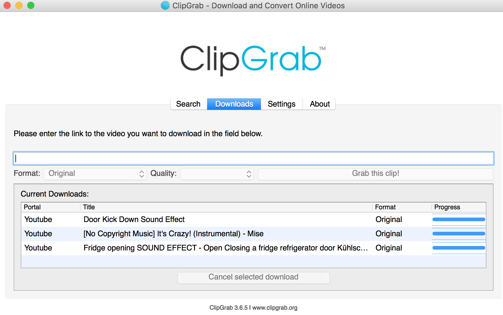 how to save youtube videos with clipgrab