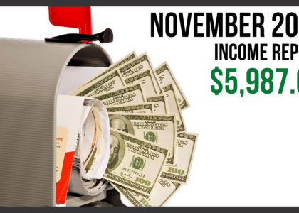 November 2016 Monthly Income Report